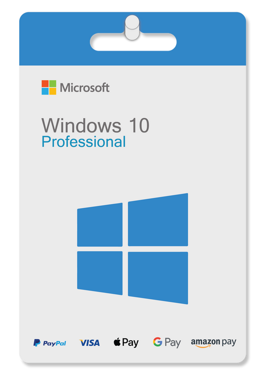 Produktbild von Windows 10 Pro, Original-Software-Lizenz für professionelle und private Anwender. Sofortiger Download verfügbar.